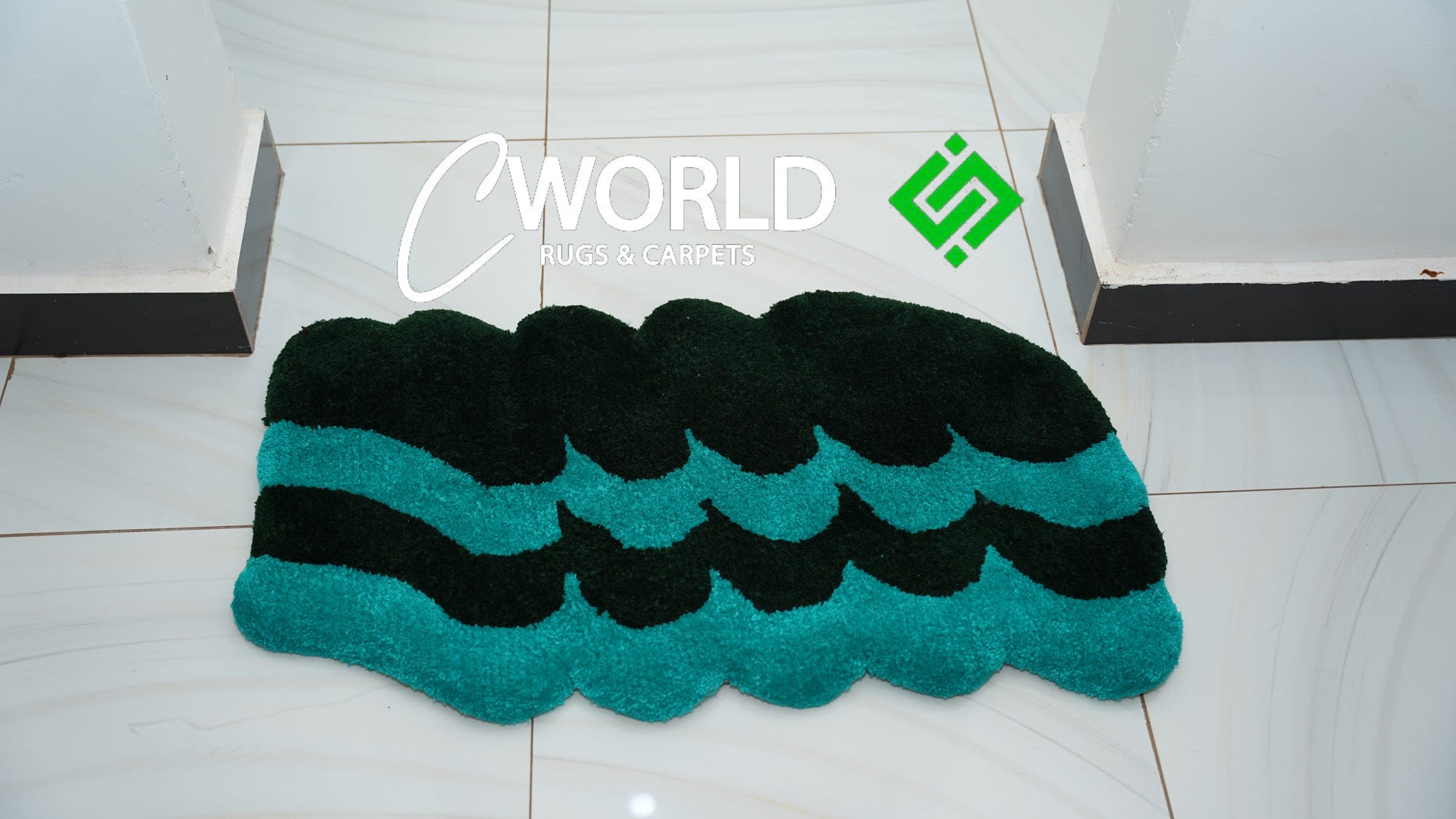A finished Cworld hand-tufted rug